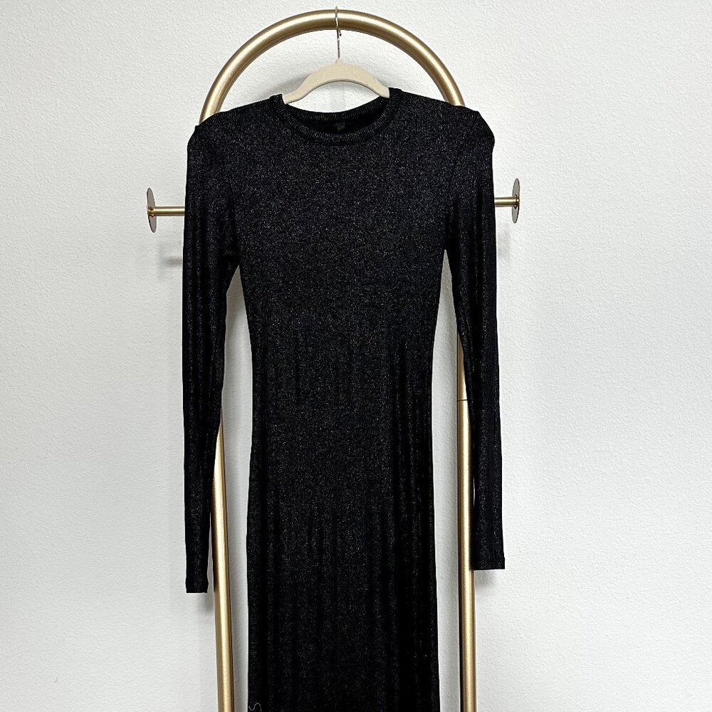 SKIMS Soft Lounge Shimmer Long Sleeve Maxi Dress